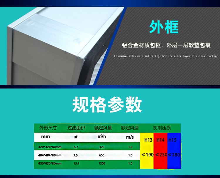 无隔板高效过滤器